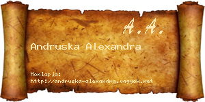 Andruska Alexandra névjegykártya