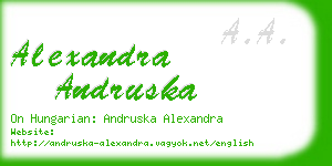 alexandra andruska business card